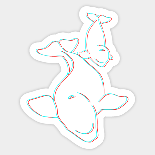 Glitchy Beluga Whales Sticker